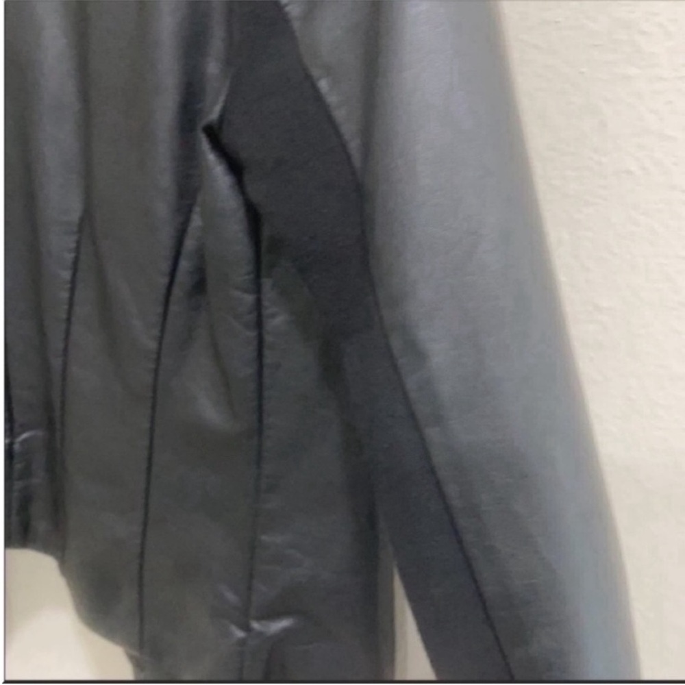 Black Faux Leather Jacket - Picture 5 of 9